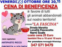 Cena di Beneficenza ENPA Narni – 23 Ottobre 2026