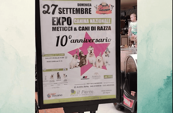 Expo Canina Nazionale al Centro Commerciale il Parco di Calenzano – 27 Settembre 2026 