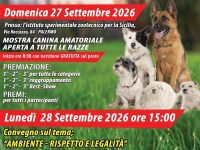 Mostra Canina Amatoriale a Palermo e Convegno “Ambiente, Rispetto e Legalità” – 27 e 28 Settembre 2026